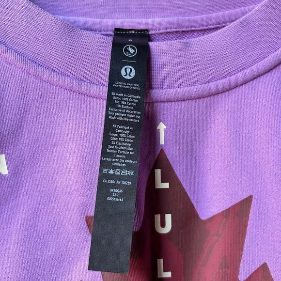 Lululemon Team Canada Perfectly Oversized Cropped Crew Neck Sweatshirt Sz 8 - Picture 12 of 14